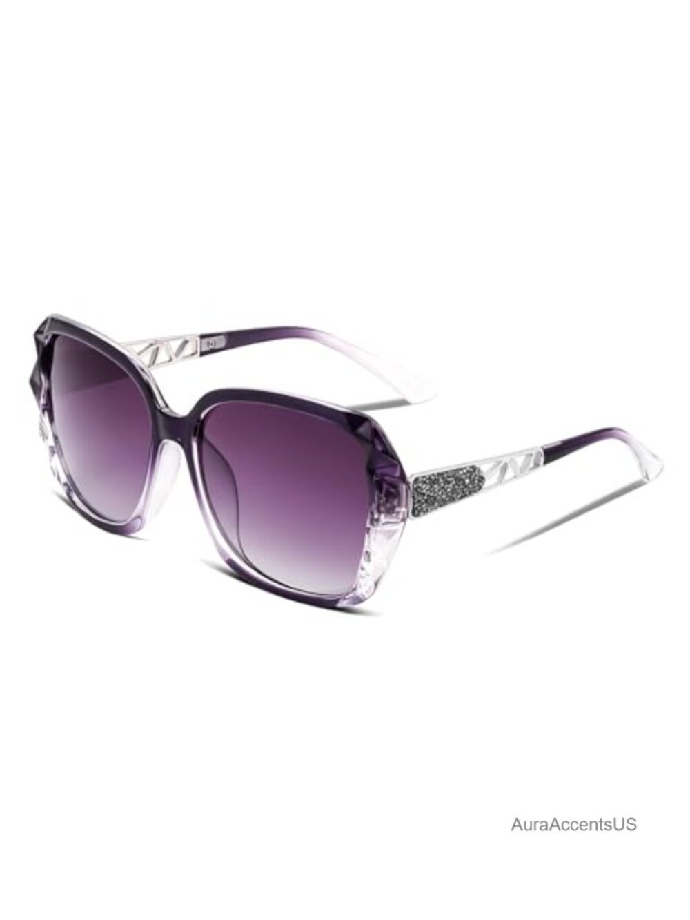 Polarized Square Sunglasses Sparkling Rhinestone Frame Lightweight UV Protection